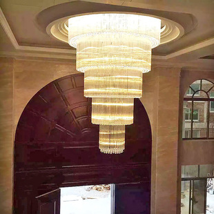 酒店大堂非标工程灯具轻奢别墅水晶灯饰酒吧售楼处沙盘吊灯定制