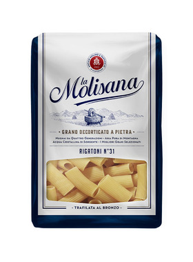 茉莉莎娜粗直纹形意大利面通心粉Molisana rigatoni No31 500g