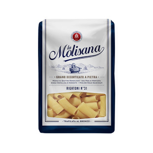 茉莉莎娜粗直纹形意大利面通心粉Molisana rigatoni No31 500g