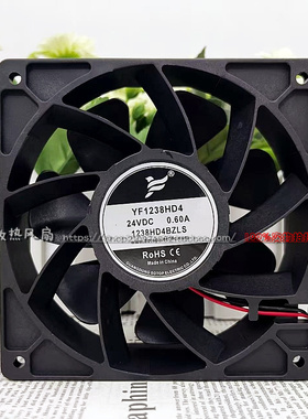 全新YF1238HD4 SF1238HD4 DC24V 大风量 变频器散热风扇SF1238XD4