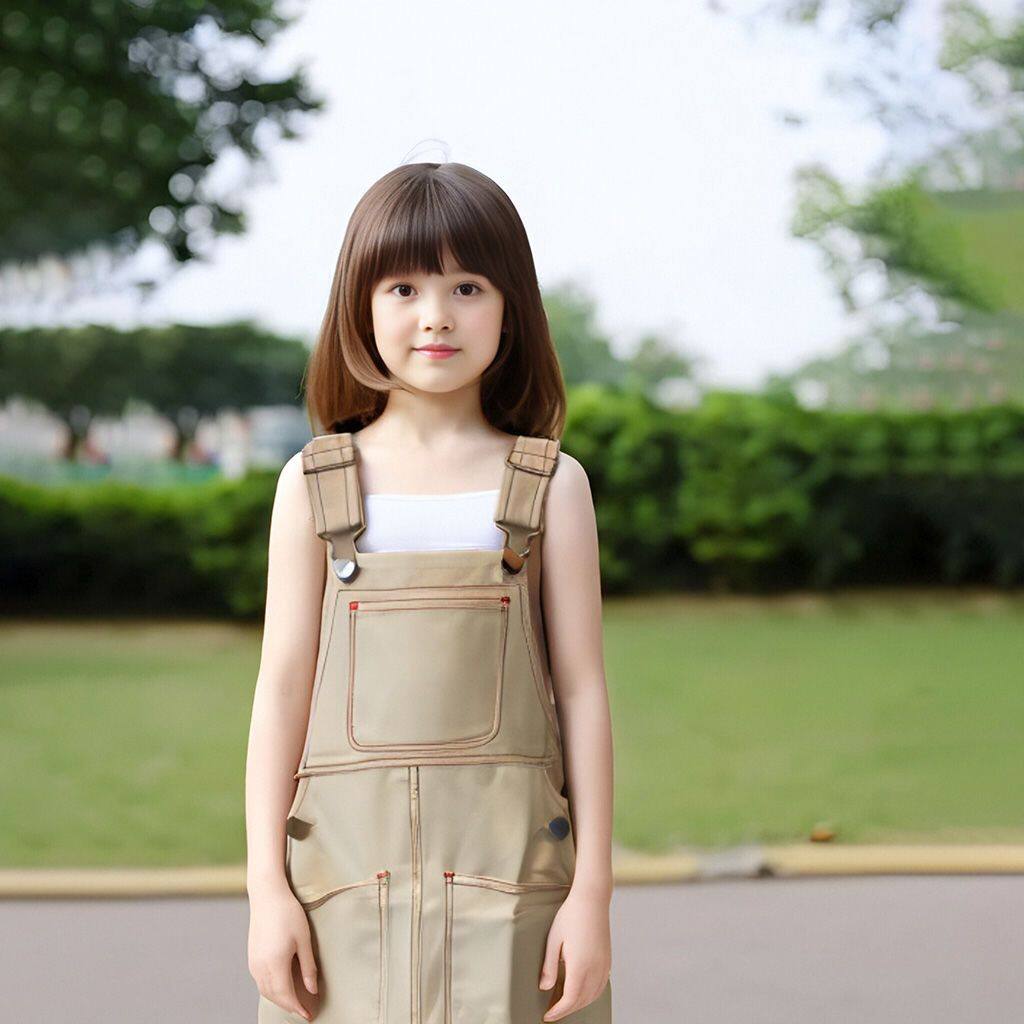 2024夏季纯棉女童公主裙背带群夏款女孩复古时尚女童公主裙小夏装
