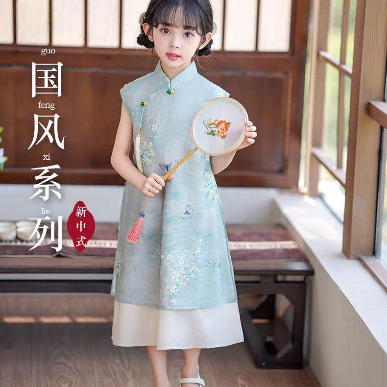 旗袍女童汉服裙夏季2026新款儿童国风新中式连衣裙复古风旗袍裙子