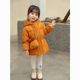 【小暖炉】童装女童中长款连帽羽绒服25冬季中小童轻薄保暖防寒衣