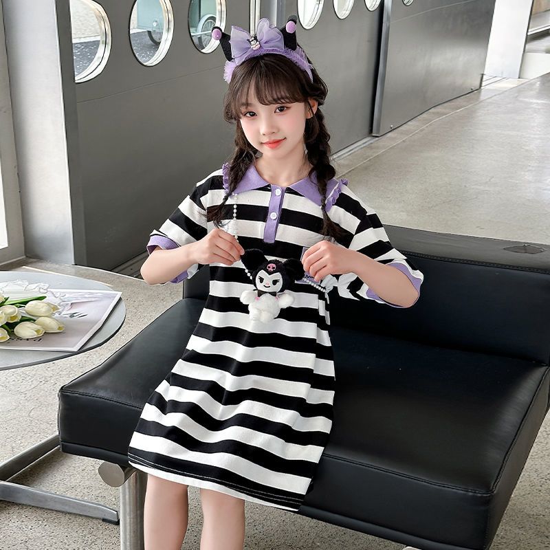 女童装2026新款夏季POLO衫卫衣裙洋气儿童裙子库洛米中大童连衣裙