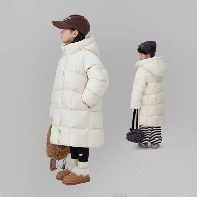 女童中长款棉衣冬季男童新款儿童洋气时髦女孩羽绒棉棉服男孩外套