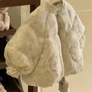 2026新款女童棉服冬装儿童加厚保暖宽松轻薄夹棉外套宝宝百搭上衣