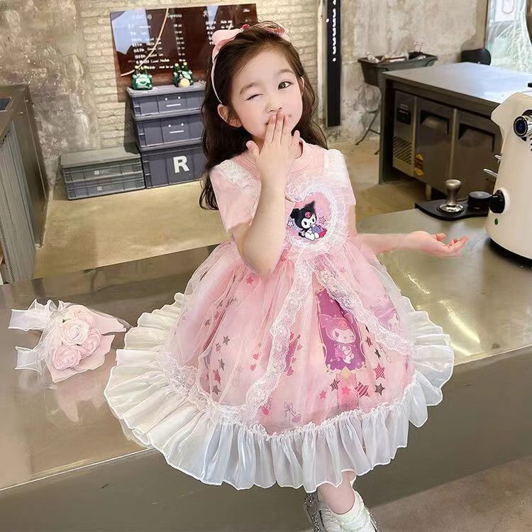 库洛米连衣裙夏季洛丽塔纱裙新款公主裙子女童小女孩儿童洋气2-9