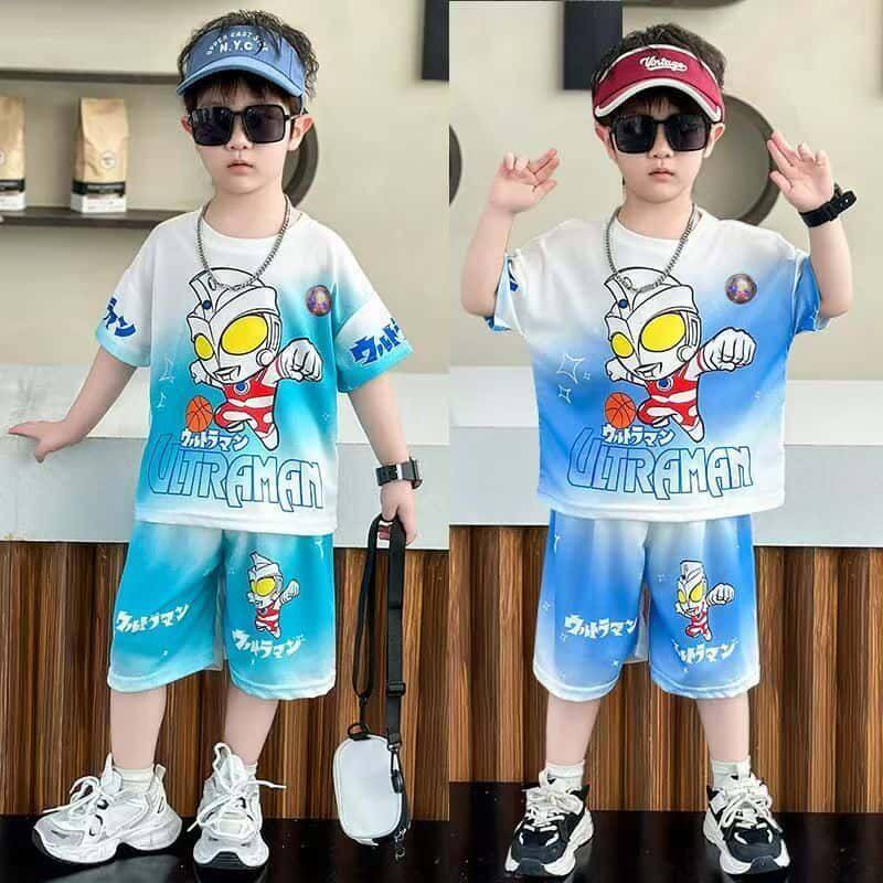 奥特曼衣服套装速干儿童薄款男童短袖新款夏季2026两件套夏装