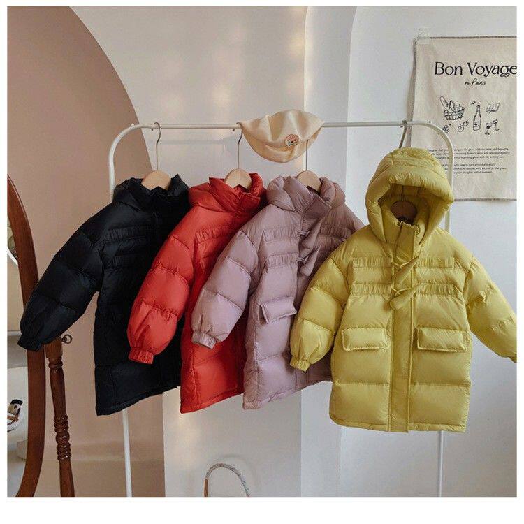 童装女童洋气儿童羽绒服韩版中长款白鸭绒洋气2024新款冬装外套