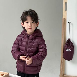 新款白鸭绒儿童羽绒服轻薄款男女童中大童保暖外套小孩宝宝秋冬装