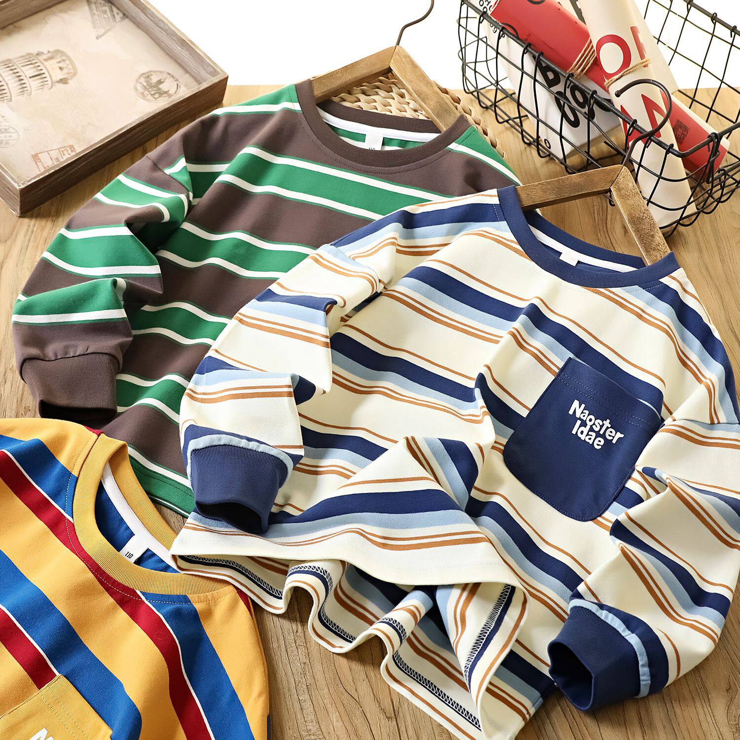 童装男童春装条纹打底衫6春季新款儿童薄款上衣中大童长袖童T恤潮