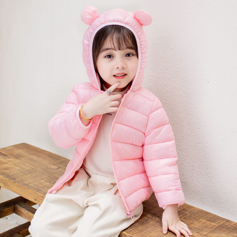 反季清仓婴幼儿童羽绒棉服轻薄耳朵款男女小童装棉衣宝宝冬装外套