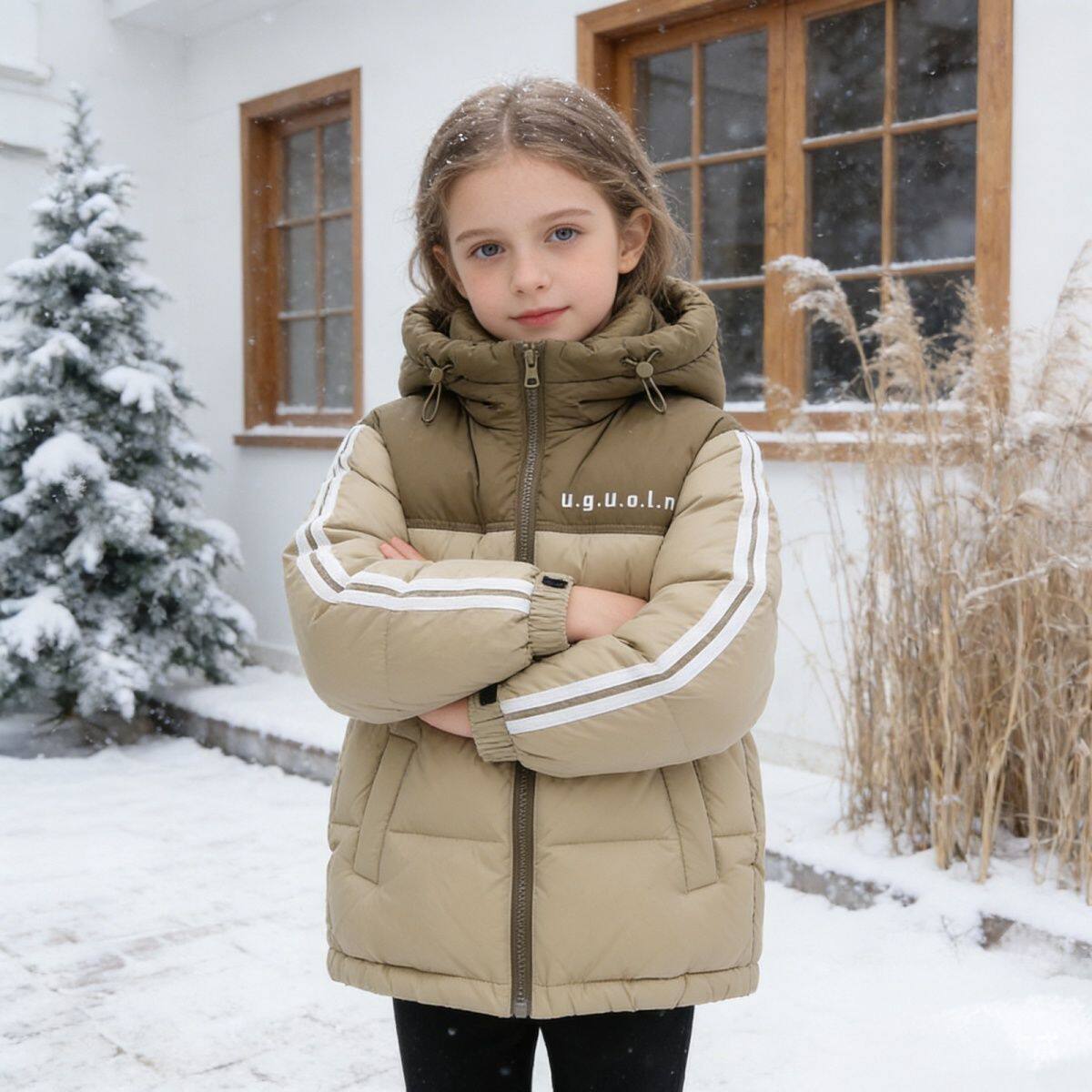 2024冬季新款儿童羽绒服洋气中大童短款加厚女童白鸭绒冬装外套潮