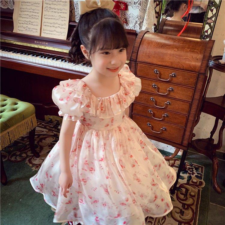 2026夏装新款女童连衣裙雪纺裙小女孩短袖公主裙子网红公主裙爆款