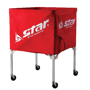star世达四角球框篮球足球排球手球收纳筐梯形折叠移动球车XZ100