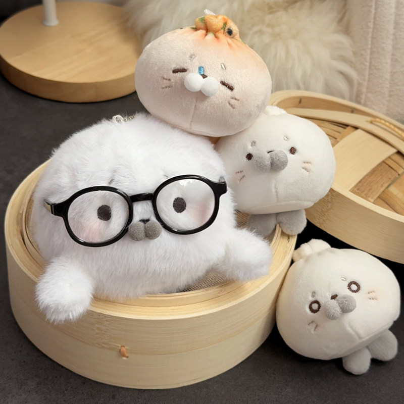 可爱糯米糍海豹挂件公仔玩偶毛绒玩具萌宠小笼包玩偶娃娃包包挂饰,玩具/童车/益智/积木/模型,毛绒/玩偶/公仔/布艺类玩具,淘宝优惠券,粉丝福利购,淘宝优惠卷