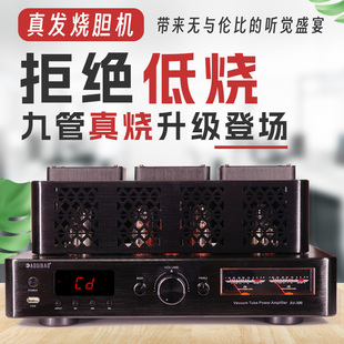 九胆hifi发烧级胆机功放蓝牙U盘电子管家用大功率功放机