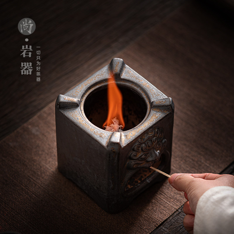 家用煮茶炉户外酒精灯陶瓷煮茶器煮酒炉烧水壶小温茶炉茶壶底座