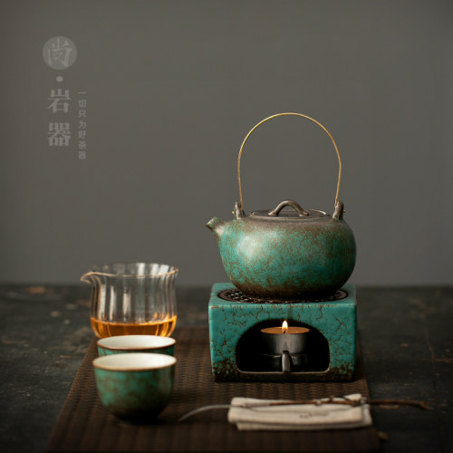 中式温茶炉套装茶壶加热保温底座