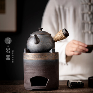 复古陶瓷茶壶家用功夫茶具煮茶壶中式侧把壶明火加热单壶碳炉套装
