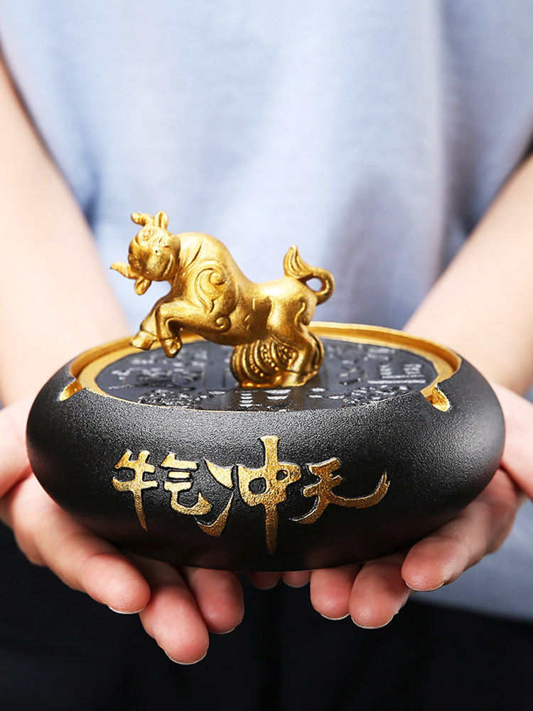 陶瓷烟灰缸办公室优雅简单创意家居时尚客厅时尚豪华高端饰品