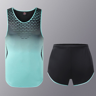 田径服套装男女学生速干体育生比赛训练体考背心学生马拉松跑步服