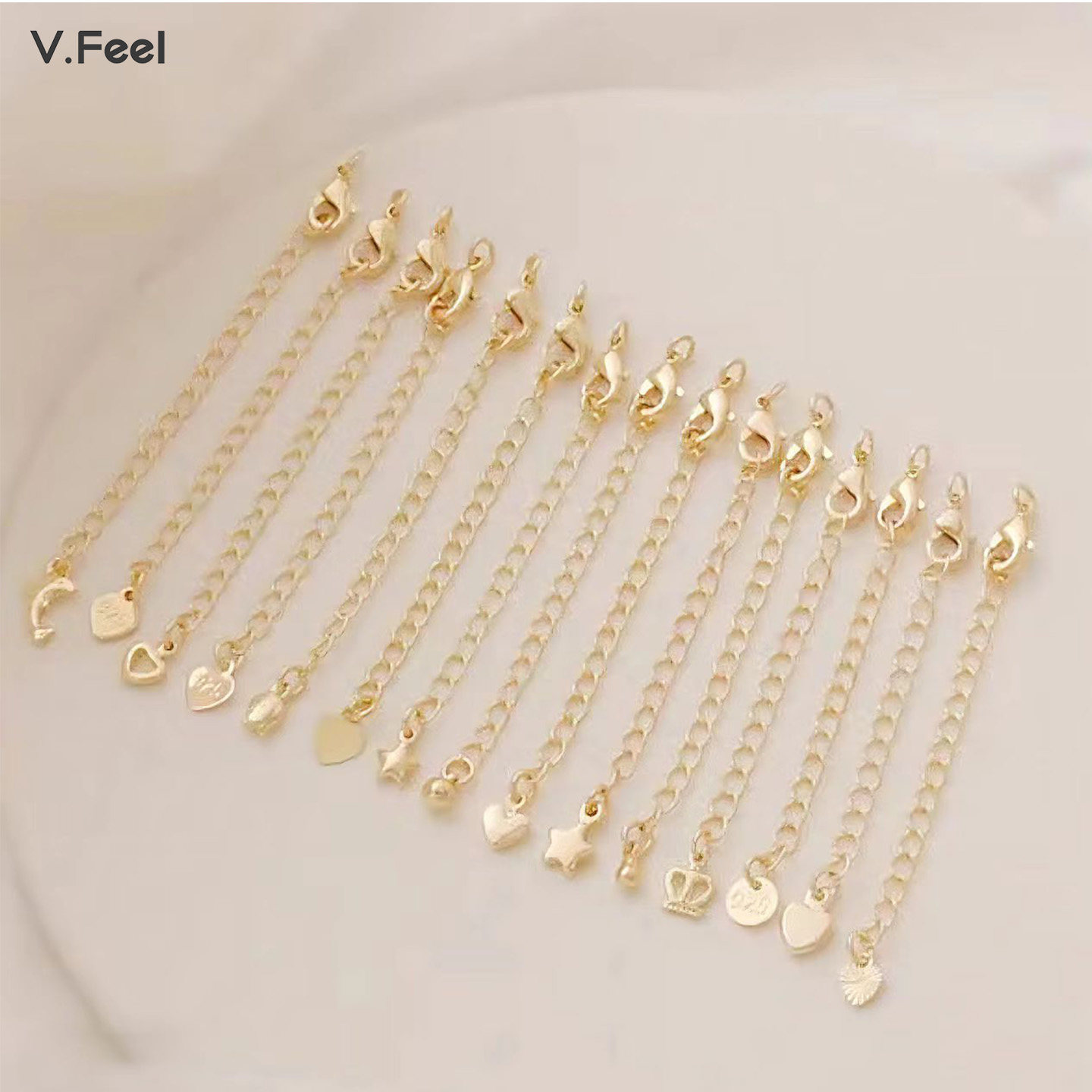 14K包金保色尾链延长链自制手链项链diy手工饰品配件手作首饰材料