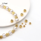 V.Feel铜镀18k包金保色弯刀纹隔珠切花圆散珠手工diy项链饰品配件