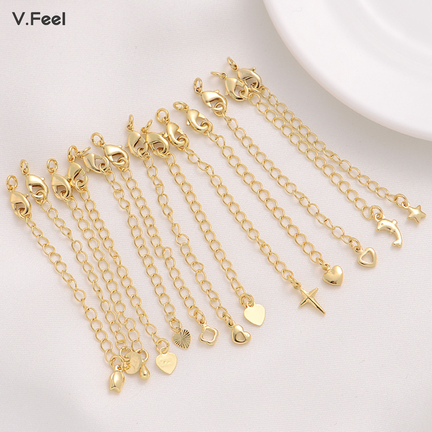 18K包金保色项链延长链含龙虾扣手工diy手链调节加长链尾链7厘米,饰品/流行首饰/时尚饰品新,链条,淘宝优惠券,粉丝福利购,淘宝优惠卷