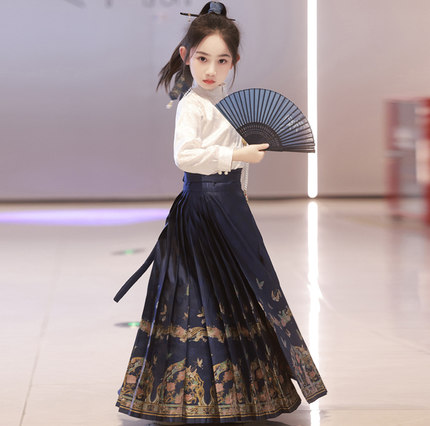 马面裙女童汉服春夏儿童套装古风春季古装2025新款中国风半身裙