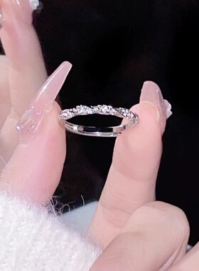 缠绕爱河碎指ins简约小众设计感轻奢气质精致百搭食指戒
