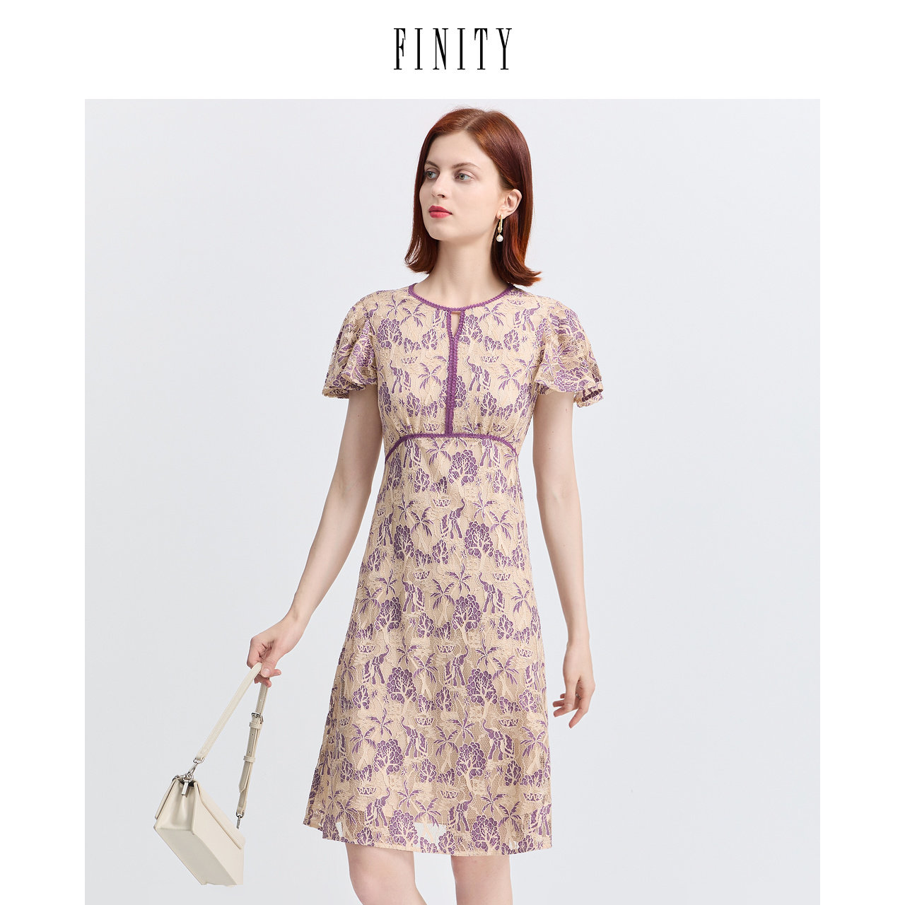 FINITY菲妮迪夏装气质连衣裙女复古中国风休闲中长款仙女裙女