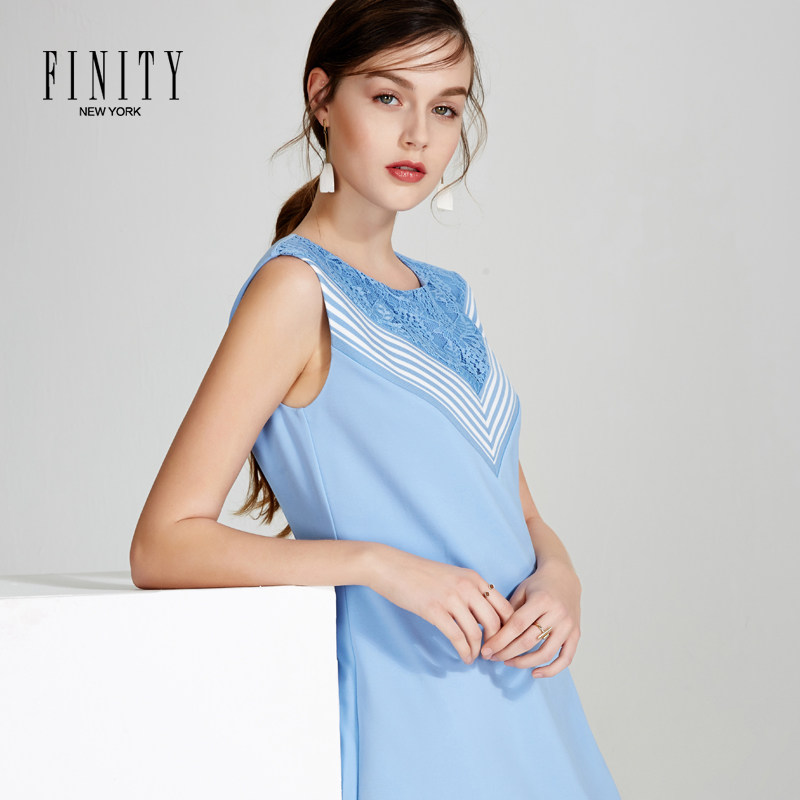 FINITY新款女装春款时尚简约设计打底连衣裙清新气质裙子
