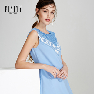 FINITY新款女装春款时尚简约设计打底连衣裙清新气质裙子