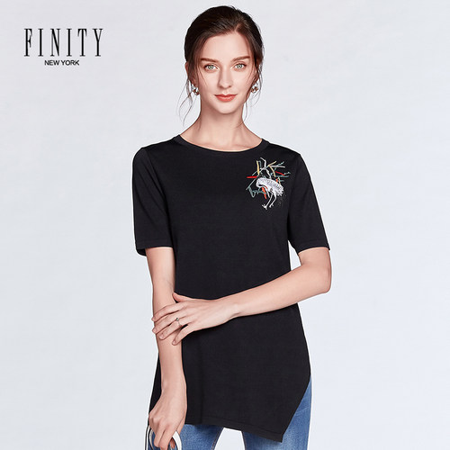 FINITY女装2021新款针织衫短袖