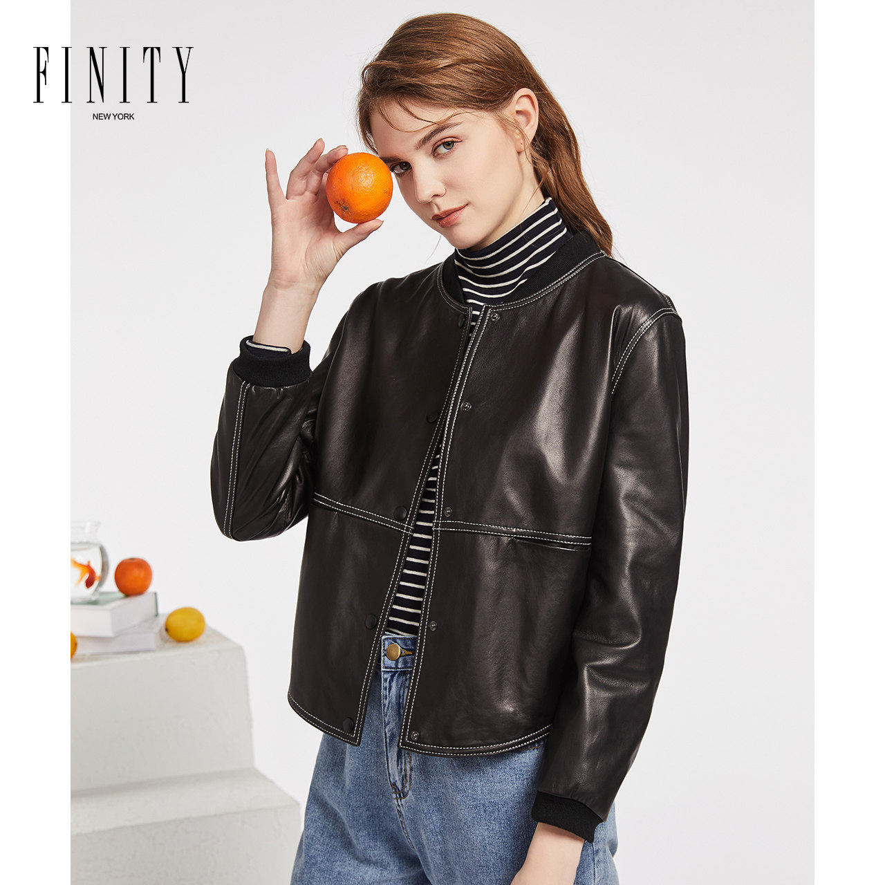 FINITY2022春款女装新款韩版修身黑色女士皮衣时尚机车上衣外套使用感如何?