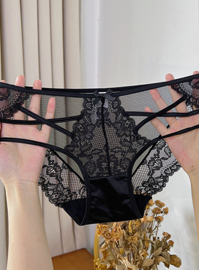 维多利亚轻奢贵妇内裤女款蕾丝黑色女士内裤性感高级内裤2025新款