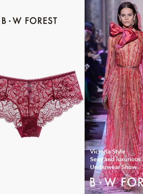 维多利亚红色本命年性感蕾丝纯欲内裤女士2025新款薄款低腰三角裤