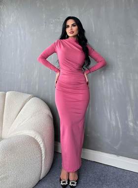 Work Dress Vintage Elegant Busin Pencil bodycon Midi连衣长裙