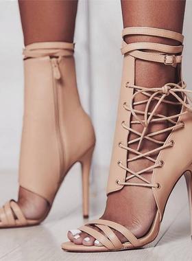 Summer Sexy High Heels Sandals Women Lace-Up Wedding Shoes42