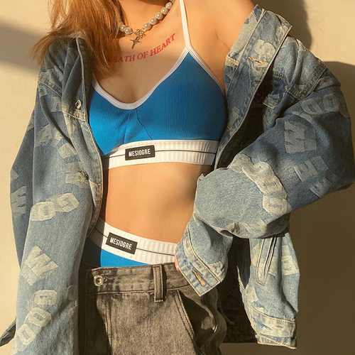 辣妹海边度假风吊带两件