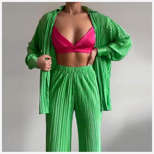 Women'sPleatedLgSvhi