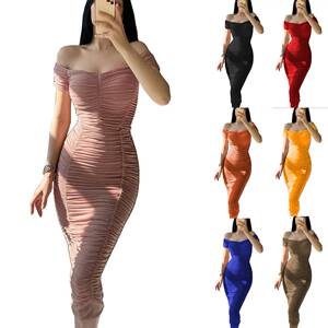 S-3xl Summer Ladies full shoulder MM Dress大码夏季连衣裙女