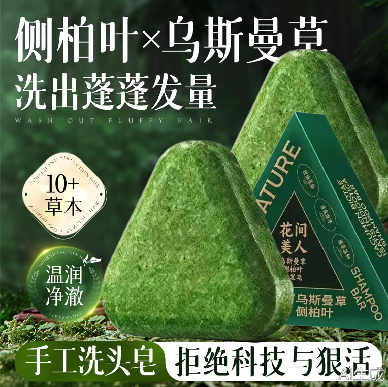 新疆乌斯曼草侧柏叶洗发皂120g