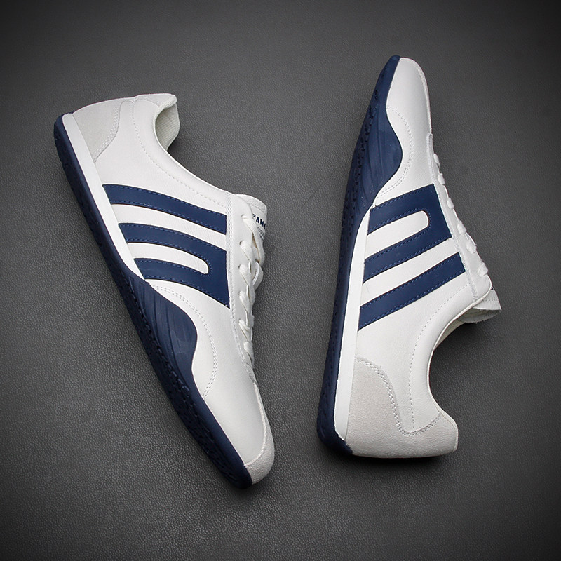 高端轻奢男鞋真皮时尚运动休闲鞋男士百搭透气阿甘鞋软底德训鞋潮,流行男鞋,德训鞋,淘宝优惠券,粉丝福利购,淘宝优惠卷