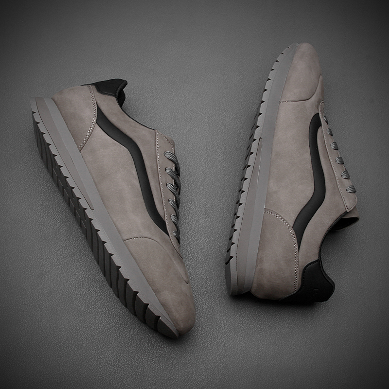 欧洲站男鞋真皮时尚运动休闲鞋