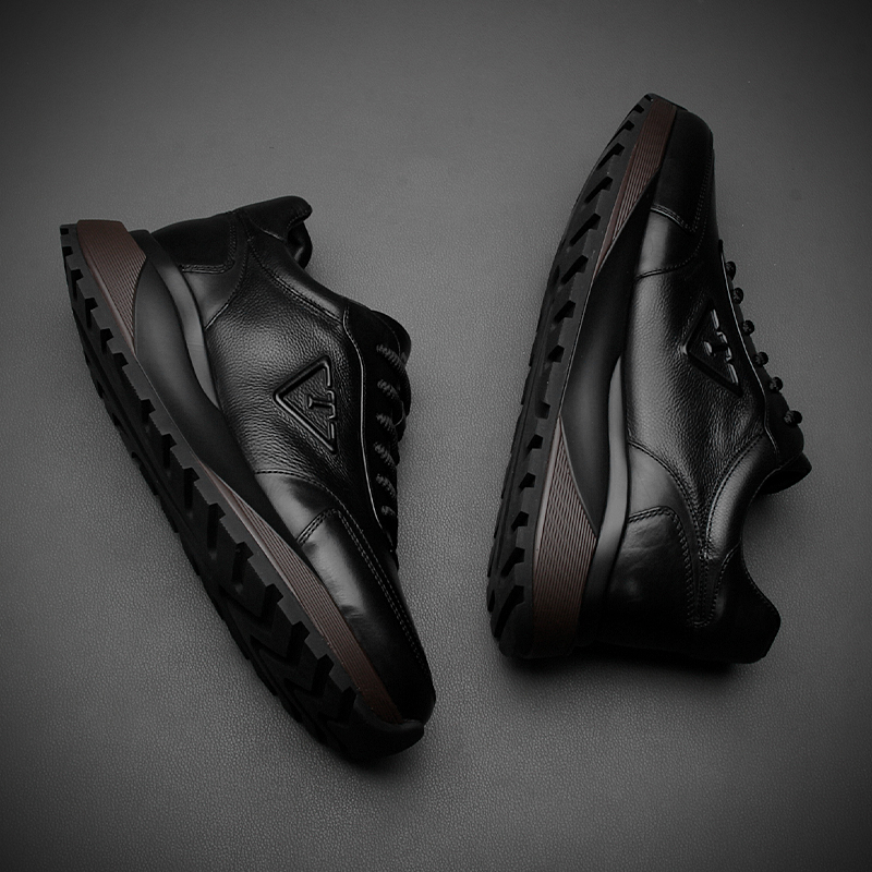 欧洲站男鞋真皮时尚休闲鞋