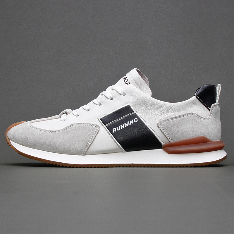 男鞋春季真皮小白鞋男