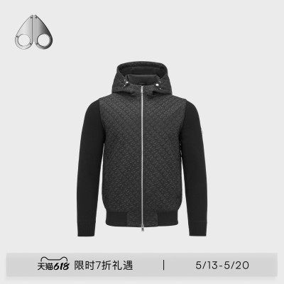 MOOSE KNUCKLES 男士立领连帽拼接夹克外套