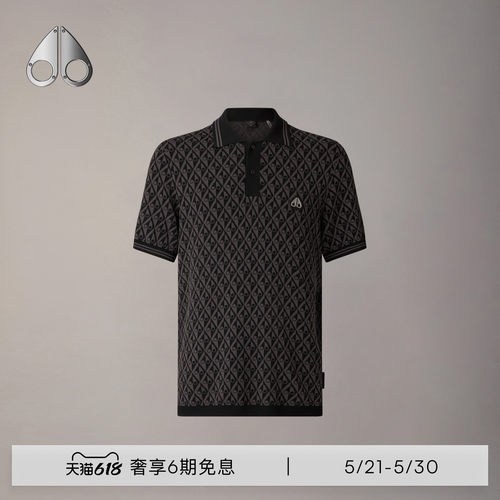 [早春新品]MOOSE KNUCKLES 男士POLO短袖小剪刀休闲T恤